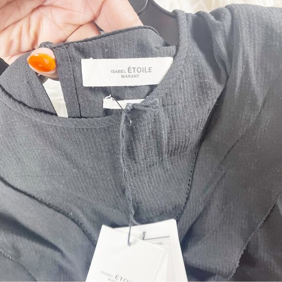 Isabel Marant Étoile Heaven‎ Women's Butterfly Sleeves Top in Black Size 34 - Picture 3 of 5